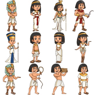 Ancient egyptians. PNG - JPG and vector EPS file formats (infinitely scalable). Images isolated on transparent background.