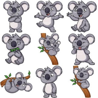 Koala bear mascot. PNG - JPG and vector EPS file formats (infinitely scalable). Image isolated on transparent background.