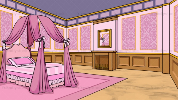 Princess room background in 16:9 aspect ratio. PNG - JPG and vector EPS file formats (infinitely scalable).