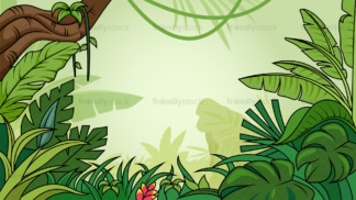 Tropical jungle background in 16:9 aspect ratio. PNG - JPG and vector EPS file formats (infinitely scalable).