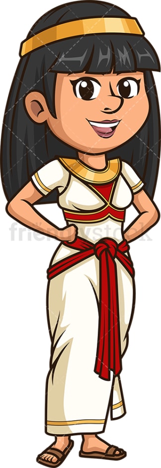Ancient egyptian noblewoman. PNG - JPG and vector EPS file formats (infinitely scalable). Image isolated on transparent background.