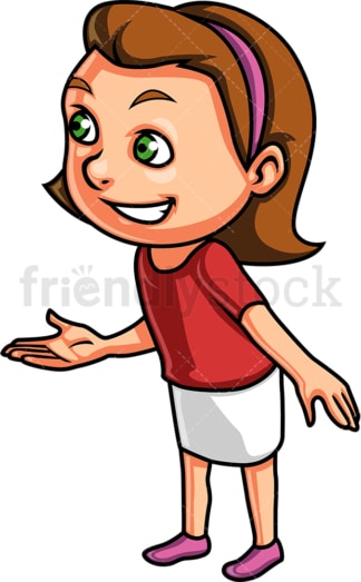 Little girl speaking. PNG - JPG and vector EPS file formats (infinitely scalable). Image isolated on transparent background.
