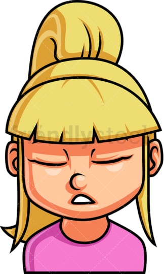 Little girl sleeping face. PNG - JPG and vector EPS file formats (infinitely scalable). Image isolated on transparent background.