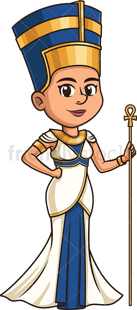 Ancient egyptian queen. PNG - JPG and vector EPS file formats (infinitely scalable). Image isolated on transparent background.