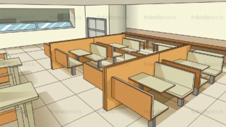 High school cafeteria background in 16:9 aspect ratio. PNG - JPG and vector EPS file formats (infinitely scalable).