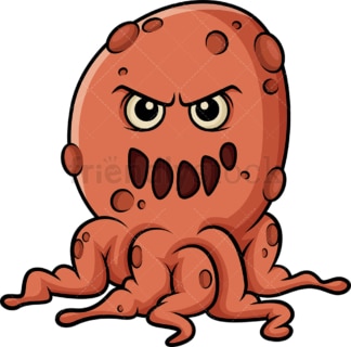 Creepy virus monster. PNG - JPG and vector EPS (infinitely scalable).