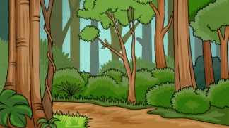 Lush forest background in 16:9 aspect ratio. PNG - JPG and vector EPS file formats (infinitely scalable).