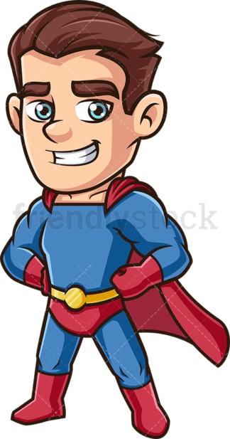 Proud male super hero. PNG - JPG and vector EPS (infinitely scalable).