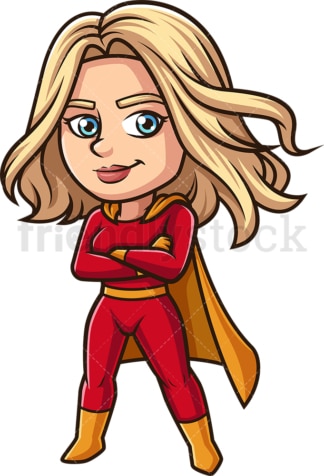 Woman dressed as a superhero. PNG - JPG and vector EPS (infinitely scalable).