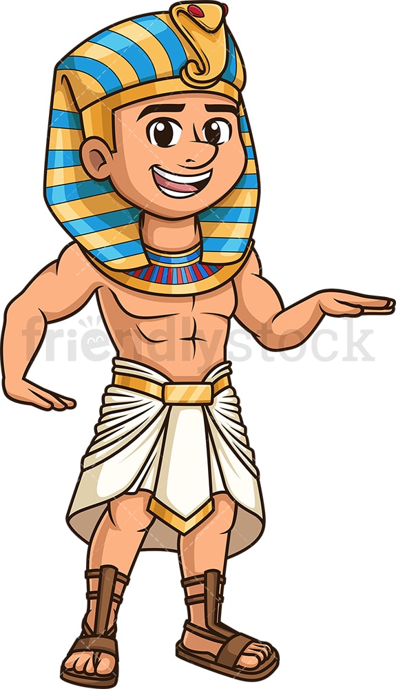Ancient egyptian man dancing. PNG - JPG and vector EPS file formats (infinitely scalable). Image isolated on transparent background.