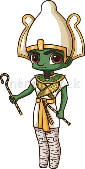 Ancient egyptian god osiris. PNG - JPG and vector EPS file formats (infinitely scalable). Image isolated on transparent background.