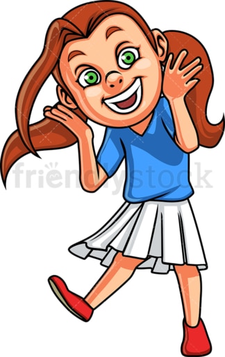 Caucasian girl laughing. PNG - JPG and vector EPS. Isolated on transparent background.