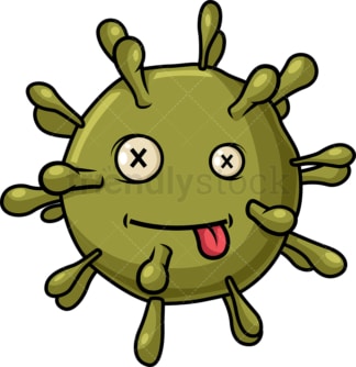 Virus defeated by the immune system. PNG - JPG and vector EPS (infinitely scalable).