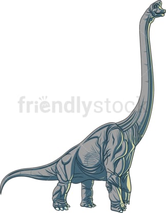Realistic brachiosaurus. PNG - JPG and vector EPS (infinitely scalable).