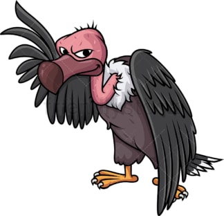 Vulture pointing up. PNG - JPG and vector EPS (infinitely scalable).
