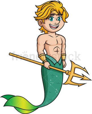 Merman prince. PNG - JPG and vector EPS (infinitely scalable).