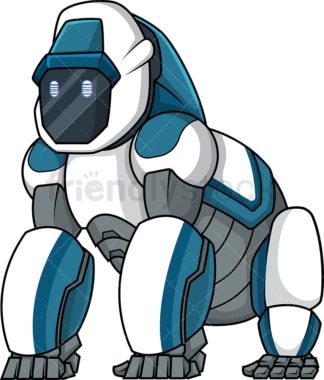 Robotic gorilla robot. PNG - JPG and vector EPS (infinitely scalable).
