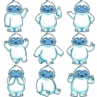 Cute yeti monster. PNG - JPG and infinitely scalable vector EPS - on white or transparent background.