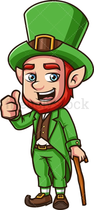 Leprechaun thumbs up. PNG - JPG and vector EPS (infinitely scalable).