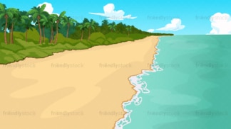 Tropical island beach background in 16:9 aspect ratio. PNG - JPG and vector EPS file formats (infinitely scalable).