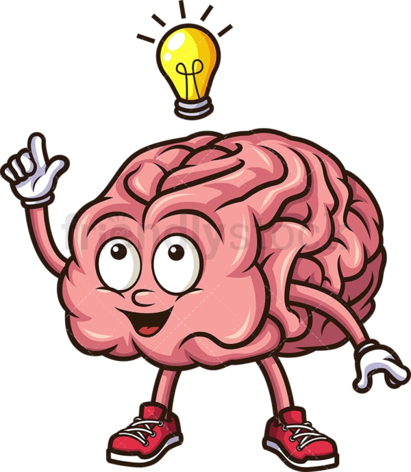 Brain having a good idea. PNG - JPG and vector EPS (infinitely scalable).