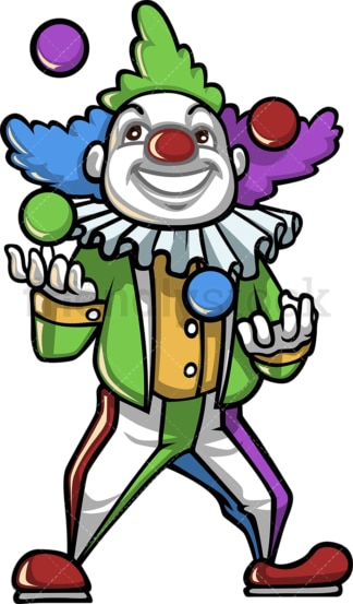 Clown juggles balls. PNG - JPG and vector EPS (infinitely scalable).