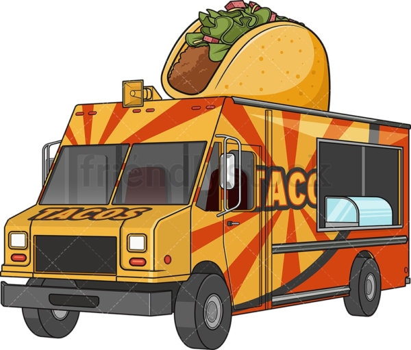 Mexican taco food track. PNG - JPG and vector EPS file formats (infinitely scalable). Image isolated on transparent background.