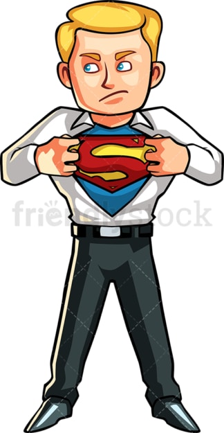 Superman businessman. PNG - JPG and vector EPS file formats (infinitely scalable). Image isolated on transparent background.