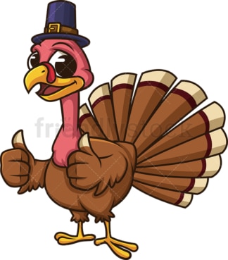 Thanksgiving turkey thumbs up. PNG - JPG and vector EPS (infinitely scalable).