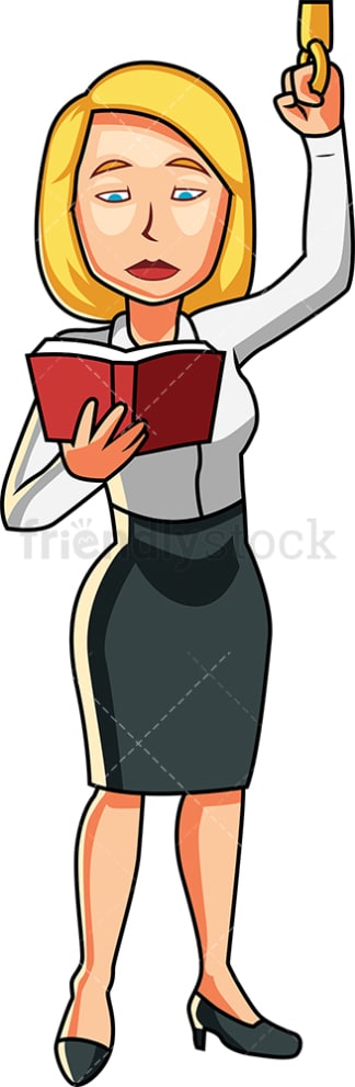 Woman reading book on bus. PNG - JPG and vector EPS file formats (infinitely scalable). Image isolated on transparent background.