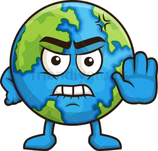 Angry earth. PNG - JPG and vector EPS (infinitely scalable).