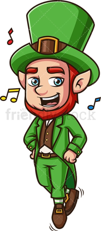 Dancing leprechaun. PNG - JPG and vector EPS (infinitely scalable). Image isolated on transparent background.