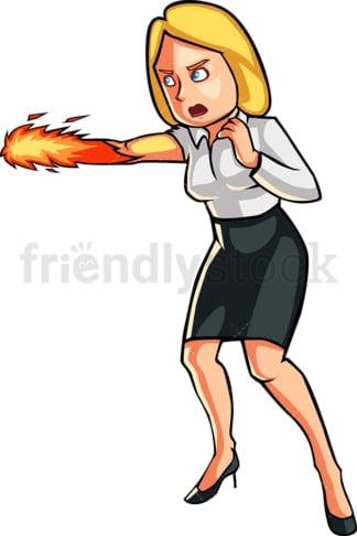 Dynamic businesswoman. PNG - JPG and vector EPS file formats (infinitely scalable). Image isolated on transparent background.