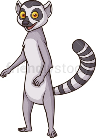 Happy lemur. PNG - JPG and vector EPS (infinitely scalable).