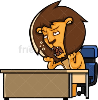 Bored lion. PNG - JPG and vector EPS (infinitely scalable).