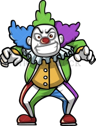 Evil creepy clown. PNG - JPG and vector EPS (infinitely scalable).