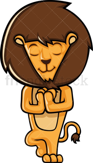 Lion doing yoga. PNG - JPG and vector EPS (infinitely scalable).