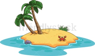 Smal desert island. PNG - JPG and vector EPS (infinitely scalable).