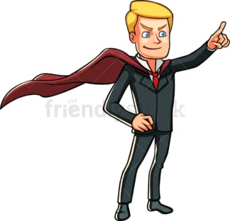Businessman with superhero cape. PNG - JPG and vector EPS file formats (infinitely scalable). Image isolated on transparent background.