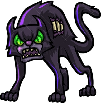 Fierce cat zombie. PNG - JPG and vector EPS (infinitely scalable).