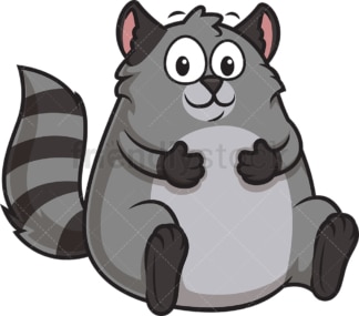 Chubby racoon. PNG - JPG and vector EPS (infinitely scalable).