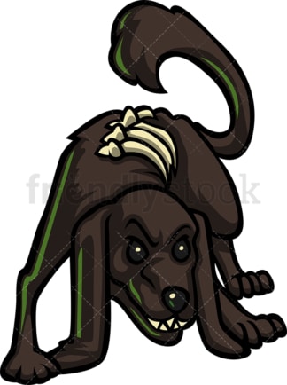 Angry dog zombie. PNG - JPG and vector EPS (infinitely scalable).