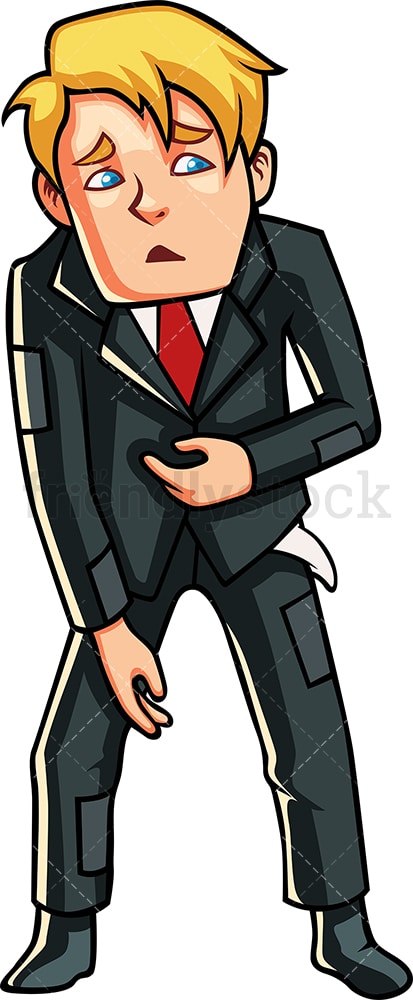 Poor destitute business man. PNG - JPG and vector EPS file formats (infinitely scalable). Image isolated on transparent background.