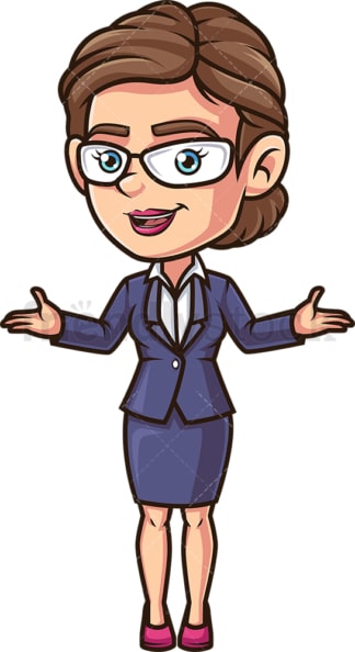 Woman employee talking. PNG - JPG and vector EPS (infinitely scalable).