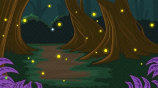 Enchanted dark forest background in 16:9 aspect ratio. PNG - JPG and vector EPS file formats (infinitely scalable).