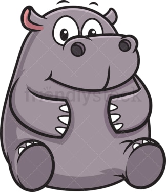 Chubby hippo. PNG - JPG and vector EPS (infinitely scalable).