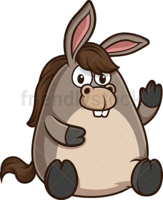 Chubby donkey. PNG - JPG and vector EPS (infinitely scalable).