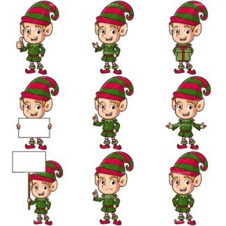 Christmas elf. PNG - JPG and infinitely scalable vector EPS - on white or transparent background.