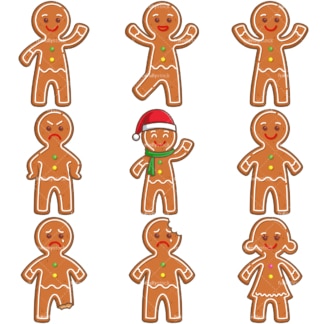 Gingerbread man. PNG - JPG and infinitely scalable vector EPS - on white or transparent background.