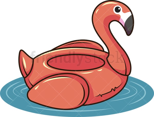 Een zin Bereid Deens Opblaasbare Zwaan Zwembad Float Cartoon Vector Clipart - FriendlyStock